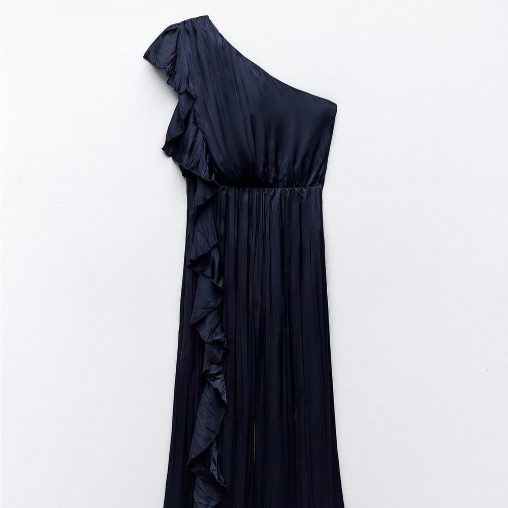 ZARA Wrinkled Effect Asymmetrical Jumpsuit NWT